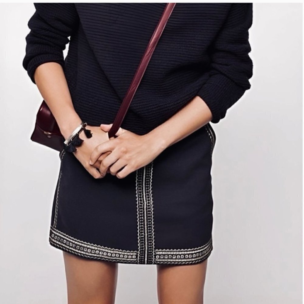 madewell sequin embellished mini skirt
